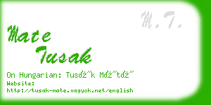 mate tusak business card